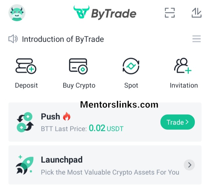 ByTrade Crypto Exchange BTT withdrawal cashout